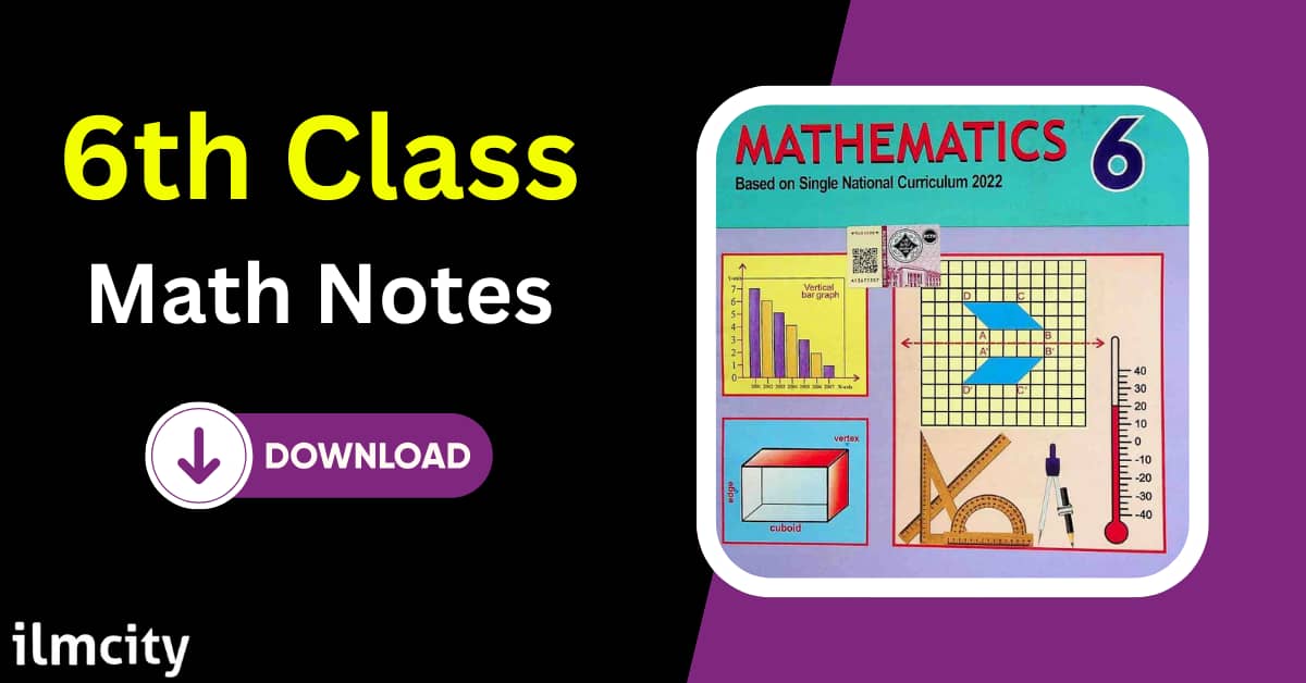 6th Class Maths Notes PDF Punjab Board (Solution, Guides) ilm city